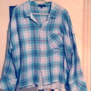 Sanctuary Oversized Cheesecloth Flannel Shirt